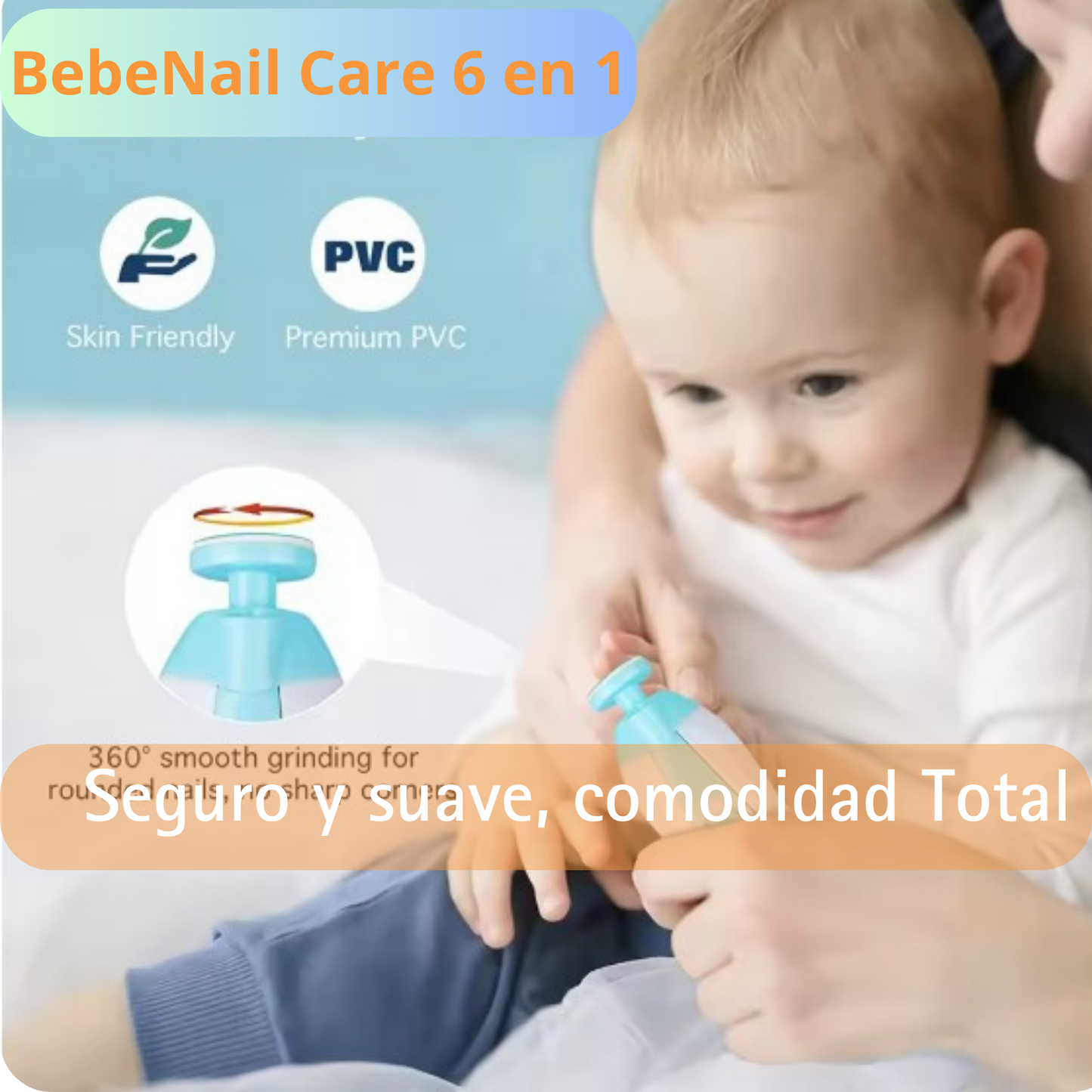 BebeNail Care 6 en 1 , Lima de uñas para Bebés