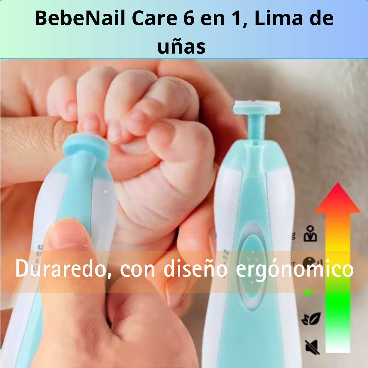 BebeNail Care 6 en 1 , Lima de uñas para Bebés